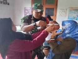Babinsa Kelurahan Jegu Dampingi Kegiatan Posyandu, Dukung Percepatan Penanganan Stunting Di Wilayah Binaan