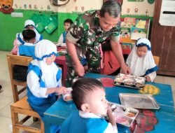 Babinsa Dampingi Pendistribusian Makanan Bergizi Gratis di Sekolah