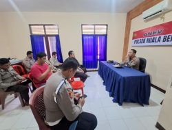 Polsek Kuala Behe Gelar Anev Bulanan, Evaluasi Kinerja Anggota Dan Progres Penanaman Jagung