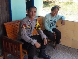 Senyum dan Pesan Kamtibmas dari Briptu Cimbun, Hangatkan Suasana di Sebangki