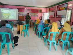 Danramil 0101/Pandeglang Kapten Inf Dedi Bonar Sirait Berikan Penyuluhan Wawasan Kebangsaan di Desa Cikentrung dalam Rangka TMMD ke-126