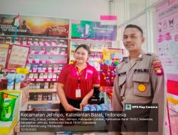 Anggota Polsek Ngabang Laksanakan Patroli ke UMKM dan TOSERBA, Sampaikan Pesan Kamtibmas Terkait Waspada Peredaran Uang Palsu