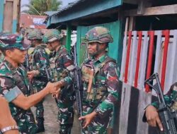 Pangdam XVIII/KASUARI Kunjungi Satgas Pamtas RI-PNG Kewilayahan Yonif 763/SBA Pos Fef di Kabupaten Tambrauw