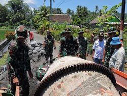 Dansatgas TMMD ke-126 Kodim 0818/Malang-Batu, Letkol Czi Bayu Nugroho, Tinjau Langsung Pembangunan Drainase di Desa Lebakharjo