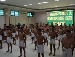 Danrem 143/HO Pimpin Sidang Parade Penerimaan Caba PK TNI AD Gelombang II TA 2025