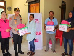 Kapolres Tual Salurkan Bantuan Sembako untuk Korban Kebakaran Desa Ngadi