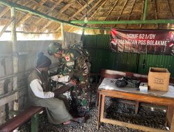 Kesehatan Pos TNI Satgas Yonif 521/DY Buka Layanan Kesehatan Gratis di Distrik Bolakme