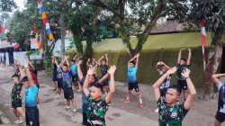Anggota Satgas TMMD ke-126 Laksanakan Senam Pagi Bersama untuk Jaga Kebugaran dan Kesehatan Tubuh