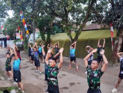 Anggota Satgas TMMD ke-126 Laksanakan Senam Pagi Bersama untuk Jaga Kebugaran dan Kesehatan Tubuh