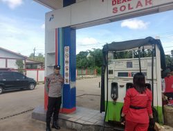 Anggota Polsek Menjalin Gelar Patroli Rutin ke SPBU