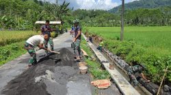 Satgas TMMD Kodim 0818 Bersama Warga Lebakharjo Gencarkan Pembangunan Saluran Irigasi untuk Dukung Pertanian Desa