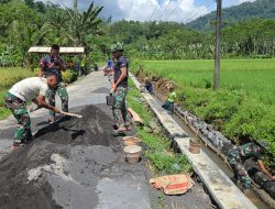 Satgas TMMD Kodim 0818 Bersama Warga Lebakharjo Gencarkan Pembangunan Saluran Irigasi untuk Dukung Pertanian Desa
