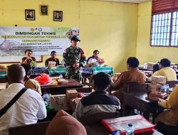 Babinsa Koramil 1707-05/Ulilin Beri Motivasi Kepada Anggota Brigade Pangan Saat Mengikuti Bimtek