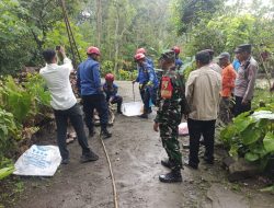 Aksi Cepat TNI–Polri dan Damkar Evakuasi Ular Piton 4 Meter di Rumah Warga Desa Puru