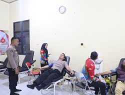 Humas Polres Mesuji Gelar Aksi Donor Darah Meriahkan HUT Ke-74
