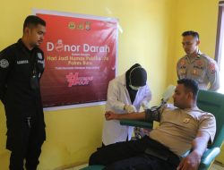 Polres Buru Gelar Donor Darah dalam Rangka Hari Jadi Humas Polri ke-74 Wujud Nyata Polisi Humanis