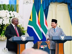 Presiden Republik Afrika Selatan Matamela Cyril Ramaphosa Tiba di Pangkalan TNI AU Halim Perdanakusuma