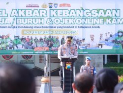Apel Kebangsaan Polres Gresik: Buruh dan Ojol Bersatu untuk Indonesia