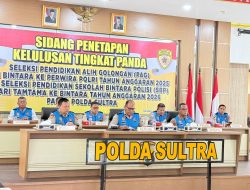 Wakapolda Sultra Pimpin Sidang Penetapan Kelulusan Seleksi PAG dan SBP Tahun 2025-2026*