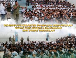 Dandim 0418/Palembang Dampingi Letjen TNI Gabriel Lema menjadi Narasumber Sosialisasi dan Mengecek Kesiapan Persemi KKRI di SMKN 2 Palembang