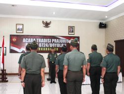 Dandim 0724/Boyolali Lepas Perwira dengan Penuh Kehormatan dan Kekeluargaan