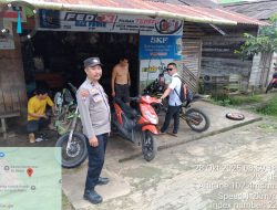 Polsek Air Besar Gencarkan Patroli Siang, Polisi Sampaikan Pesan Kamtibmas kepada Warga