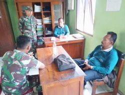 Babinsa Kunjungi Warga di Wilayah Lakukan Deteksi Dini Kondisi Sosial dan Keamanan