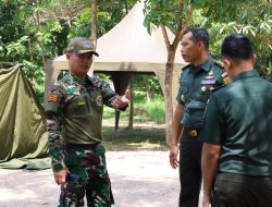 Kasdim Palembang Dampingi Aster Kasdam II/Sriwijaya Tinjau Kesiapan Persami di Majasdam II/ Sriwijaya