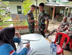 Satgas Yonif 763/SBA Bekerjasama dengan Persit Kartika Chandra Kirana Ranting 3 dan Puskesmas Teluk Bintuni Berikan Penyuluhan Kesehatan