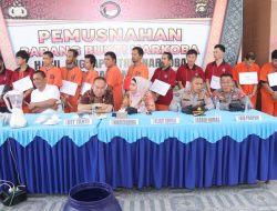 Polda Sumsel Musnahkan Ribuan Gram Sabu dan Ribuan Butir Ekstasi Hasil Ungkap Kasus Oktober