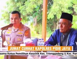 Kapolres Pidie Jaya Gelar Jumat Curhat Presisi Bersama Panitia Pemilihan Keuchik Trienggadeng dan Panteraja