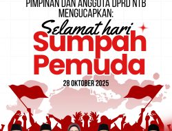 Pimpinan dan Anggota DPRD NTB Mengucapkan Selamat Hari Sumpah Pemuda 