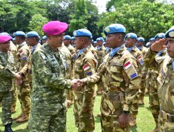 Komandan Pasmar 1 Ikuti Upacara Penyambutan Prajurit Usai Bergabung Dalam Misi PBB