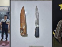 Polda Sumsel Tegaskan Larangan Bawa Sajam, Polsek Indralaya Tangkap Pria Bersenjata Tajam