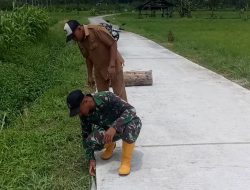 Jalan Rabat Beton TMMD di Dusun Sukomaju Rampung 100 Persen, Warga Lebakharjo Sambut Gembira