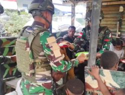 Makan Bergizi Satgas Yonif 521/DY Pos Kurima, Hangatnya Persaudaraan Bersama anak Papua