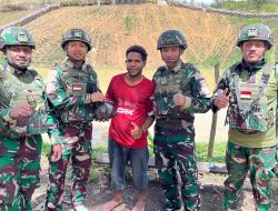 Hangatkan Kebersamaan Satgas Yonif 521/DY Anjangsana ke Tokoh Pemuda Napua di Wamena, Jayawijaya