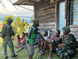 Bersama Rakyat Satgas Yonif 521/DY Hadirkan Cinta dan Kebersamaan di Tanah Papua