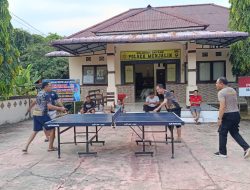 Tenis Meja Jadi Jembatan Kedekatan Polsek Menjalin Dengan Warga