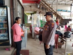 Patroli Rutin Polsek Kuala Behe Cegah Gangguan Kamtibmas di Pasar