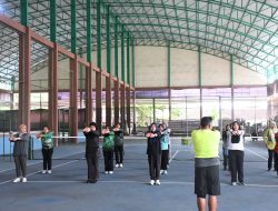 Olahraga Bersama, Persit KCK Koorcab Rem 081 Rawat Kebugaran dan Kebersamaan