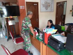 Aptitude Data Teritorial, Babinsa Kratonan Datangi Kelurahan Untuk Puldatater