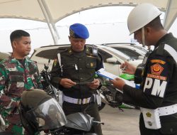 Denpom V/1 Madiun Tegakkan Tertib Berlalu Lintas di Lingkungan TNI