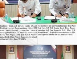Kejati Aceh Bersama Kanwil Ditjen PAS Menandatangani Kesepakatan Bersama Tentang Pembentukan Tim Pelaksana Inventarisasi Barang Milik Negara