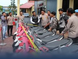 Polres Aceh Barat Ungkap Sindikat Curanmor Lintas Kabupaten, 19 Unit Sepeda Motor Diamankan