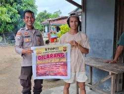 Bhabinkamtibmas Polsek Menjalin Laksanakan Himbauan dan Sosialisasi Karhutla