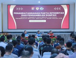 Kapolda NTB Tegaskan Integritas dalam Penandatanganan Fakta Integritas Seleksi Bintara Brimob 2026