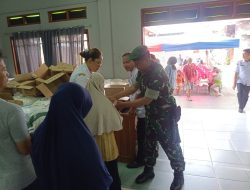 Biar Tepat Sasaran Babinsa Tipes Dampingi dan Bantu Pendistribusian Beras dari Bulog