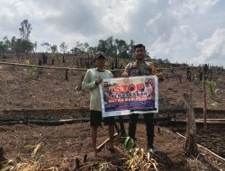 Patroli Kamtibmas, Polsek Mempawah Hulu Imbau Warga Tidak Lakukan Pembakaran Hutan dan Lahan