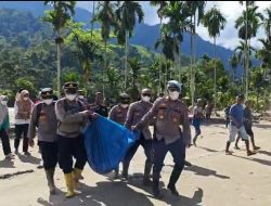 Polres Aceh Tenggara Berhasil Evakuasi Jenazah Korban Bencana di Sungai Alas